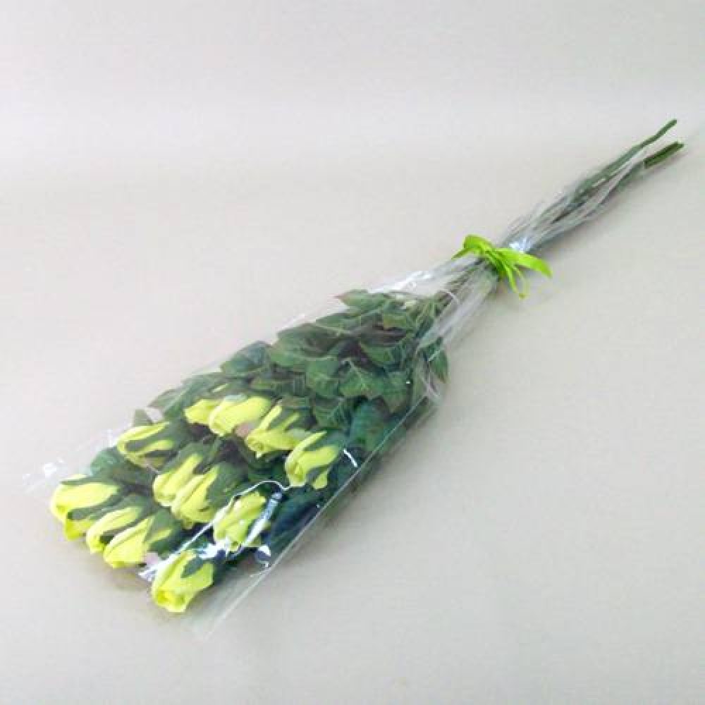 Silk Roses Bouquet Lime Green 50cm Artificial Flowers